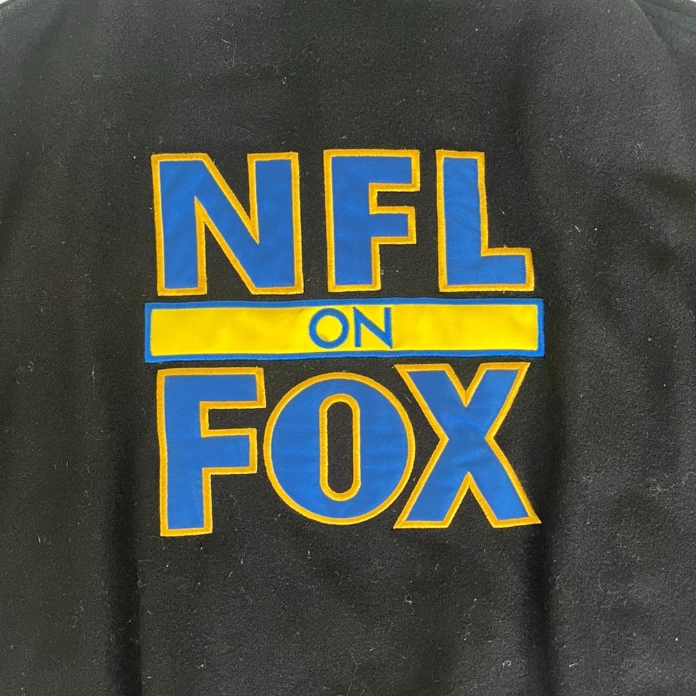 VTG 90s Y2K Men’s M NFL on Fox SportsVarsity Jacket Wool Leather - Picture 12 of 13